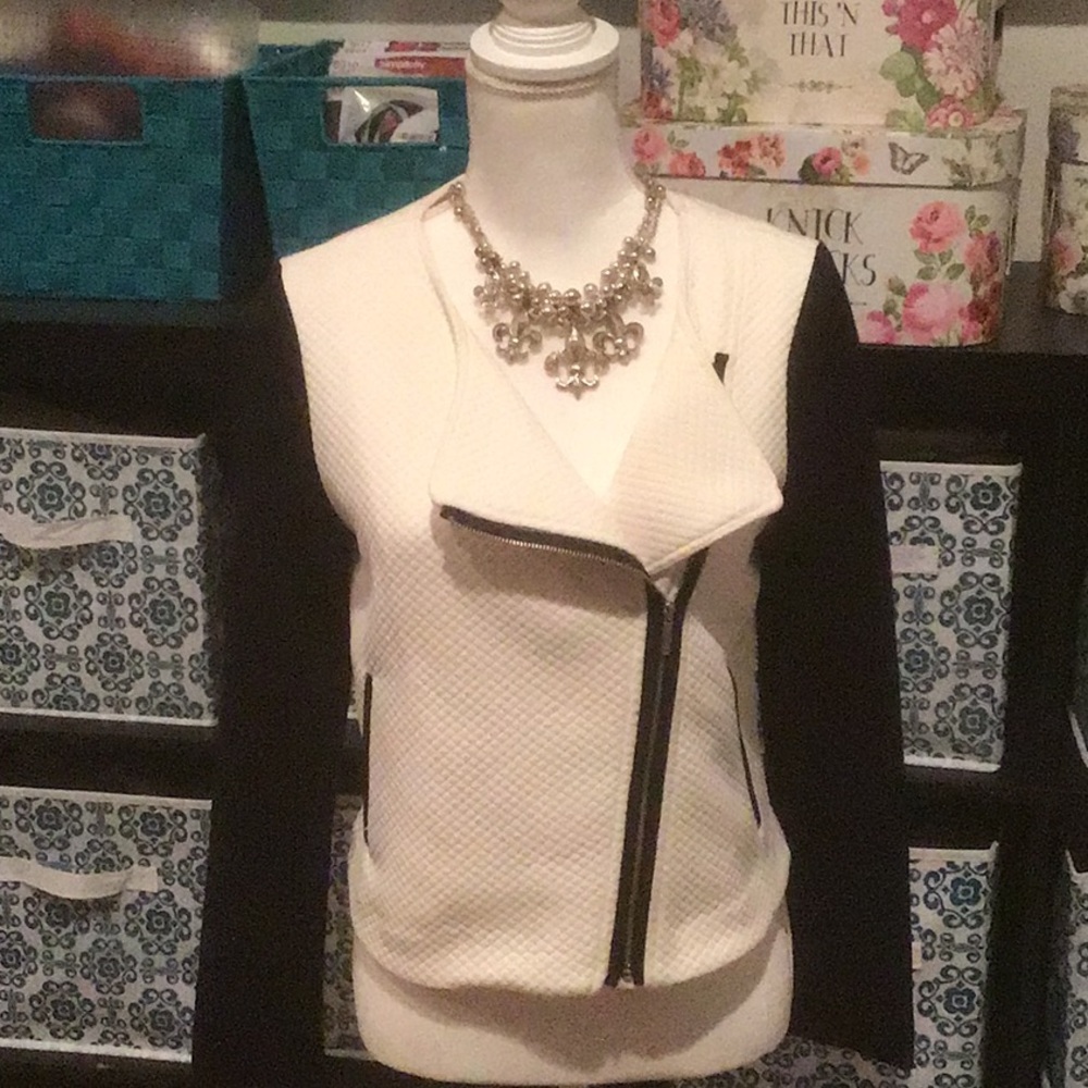 Awesome Moto Style Black and White Jacket